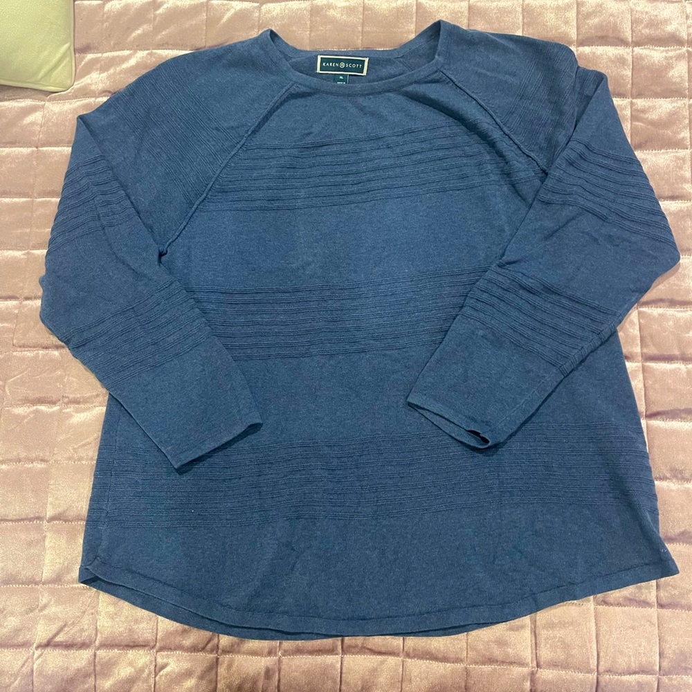Karen Scott XL blue sweater